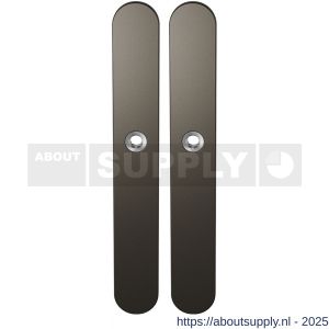 GPF Bouwbeslag Anastasius 1170.A1 blind langschild afgerond enkelverend 282x40x8,5 mm blind Dark blend - S21012556 - afbeelding 1