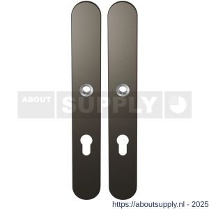 GPF Bouwbeslag Anastasius 1170.A1 PC72 langschild afgerond enkelverend 282x40x8,5 mm PC72 Dark blend - S21012559 - afbeelding 1