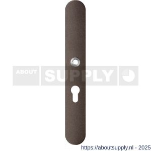 GPF Bouwbeslag Anastasius 1170.A1L PC55 deurkruk gatdeel linkswijzend langschild afgerond 282x40x8,5 mm PC55 Dark blend - S21012562 - afbeelding 1