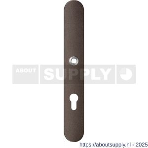 GPF Bouwbeslag Anastasius 1170.A1L PC72 deurkruk gatdeel linkswijzend langschild afgerond 282x40x8,5 mm PC72 Dark blend - S21012563 - afbeelding 1