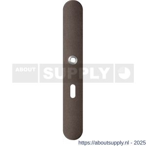GPF Bouwbeslag Anastasius 1170.A1R BB56 deurkruk gatdeel rechtswijzend langschild afgerond 282x40x8,5 mm BB56 Dark blend - S21012565 - afbeelding 1