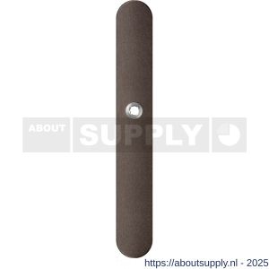 GPF Bouwbeslag Anastasius 1170.A1R blind deurkruk gatdeel rechtswijzend langschild afgerond 282x40x8,5 mm blind Dark blend - S21012564 - afbeelding 1