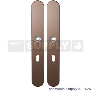 GPF Bouwbeslag Anastasius 1170.A2 BB56 langschild afgerond enkelverend 282x40x8,5 mm BB56 Bronze blend - S21012573 - afbeelding 1