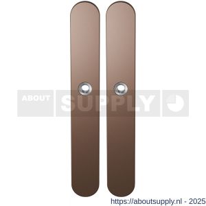 GPF Bouwbeslag Anastasius 1170.A2 blind langschild afgerond enkelverend 282x40x8,5 mm blind Bronze blend - S21012572 - afbeelding 1