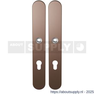 GPF Bouwbeslag Anastasius 1170.A2 PC72 langschild afgerond enkelverend 282x40x8,5 mm PC72 Bronze blend - S21012575 - afbeelding 1