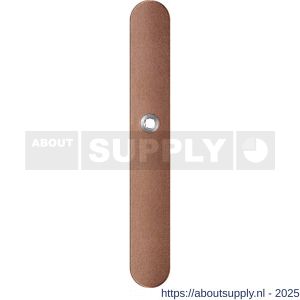 GPF Bouwbeslag Anastasius 1170.A2L blind deurkruk gatdeel linkswijzend langschild afgerond 282x40x8,5 mm blind Bronze blend - S21012576 - afbeelding 1