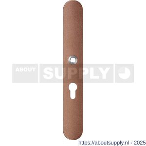 GPF Bouwbeslag Anastasius 1170.A2L PC55 deurkruk gatdeel linkswijzend langschild afgerond 282x40x8,5 mm PC55 Bronze blend - S21012578 - afbeelding 1