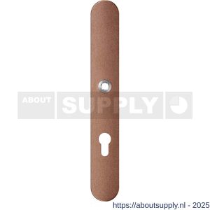 GPF Bouwbeslag Anastasius 1170.A2R PC72 deurkruk gatdeel rechtswijzend langschild afgerond 282x40x8,5 mm PC72 Bronze blend - S21012583 - afbeelding 1
