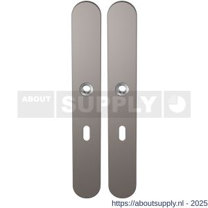 GPF Bouwbeslag Anastasius 1170.A3 BB56 langschild afgerond enkelverend 282x40x8,5 mm BB56 Mocca blend - S21012589 - afbeelding 1