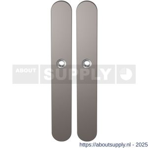 GPF Bouwbeslag Anastasius 1170.A3 blind langschild afgerond enkelverend 282x40x8,5 mm blind Mocca blend - S21012588 - afbeelding 1
