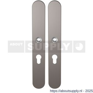 GPF Bouwbeslag Anastasius 1170.A3 PC55 langschild afgerond enkelverend 282x40x8,5 mm PC55 Mocca blend - S21012590 - afbeelding 1