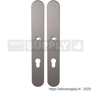 GPF Bouwbeslag Anastasius 1170.A3 PC72 langschild afgerond enkelverend 282x40x8,5 mm PC72 Mocca blend - S21012591 - afbeelding 1