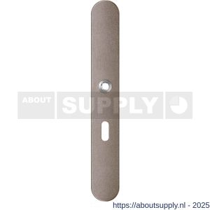 GPF Bouwbeslag Anastasius 1170.A3L BB56 deurkruk gatdeel linkswijzend langschild afgerond 282x40x8,5 mm BB56 Mocca blend - S21012593 - afbeelding 1
