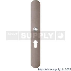 GPF Bouwbeslag Anastasius 1170.A3L PC55 deurkruk gatdeel linkswijzend langschild afgerond 282x40x8,5 mm PC55 Mocca blend - S21012594 - afbeelding 1