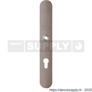 GPF Bouwbeslag Anastasius 1170.A3L PC72 deurkruk gatdeel linkswijzend langschild afgerond 282x40x8,5 mm PC72 Mocca blend - S21012595 - afbeelding 1