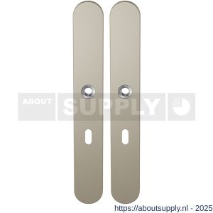 GPF Bouwbeslag Anastasius 1170.A4 BB56 langschild afgerond enkelverend 282x40x8,5 mm BB56 Champagne blend - S21012605 - afbeelding 1
