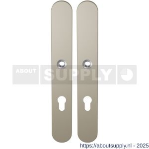 GPF Bouwbeslag Anastasius 1170.A4 PC72 langschild afgerond enkelverend 282x40x8,5 mm PC72 Champagne blend - S21012607 - afbeelding 1