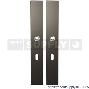GPF Bouwbeslag Anastasius 1175.A1 BB56 langschild rechthoekig enkelverend 282x40x8,5 mm BB56 Dark blend - S21012621 - afbeelding 1