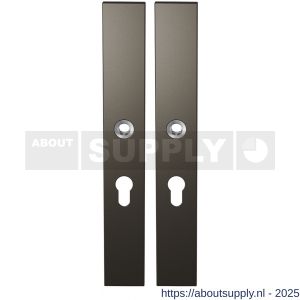 GPF Bouwbeslag Anastasius 1175.A1 PC55 langschild rechthoekig enkelverend 282x40x8,5 mm PC55 Dark blend - S21012622 - afbeelding 1