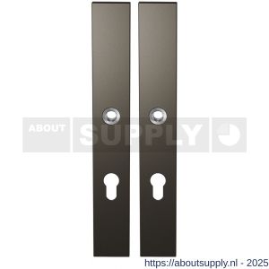 GPF Bouwbeslag Anastasius 1175.A1 PC72 langschild rechthoekig enkelverend 282x40x8,5 mm PC72 Dark blend - S21012623 - afbeelding 1