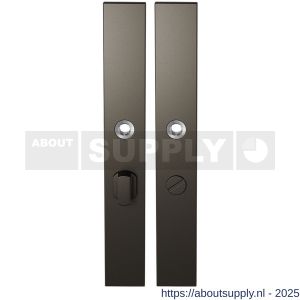GPF Bouwbeslag Anastasius 1175.A1 WC55/8 groot langschild rechthoekig enkelverend 282x40x8,5 mm WC55/8 grote knop Dark blend - S21012632 - afbeelding 1