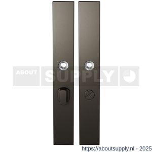 GPF Bouwbeslag Anastasius 1175.A1 WC57/5 groot langschild rechthoekig enkelverend 282x40x8,5 mm WC57/5 grote knop Dark blend - S21012633 - afbeelding 1