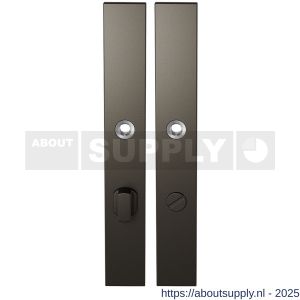 GPF Bouwbeslag Anastasius 1175.A1 WC72/8 groot langschild rechthoekig enkelverend 282x40x8,5 mm WC72/8 grote knop Dark blend - S21012635 - afbeelding 1