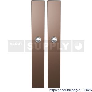 GPF Bouwbeslag Anastasius 1175.A2 blind langschild rechthoekig enkelverend 282x40x8,5 mm blind Bronze blend - S21012636 - afbeelding 1