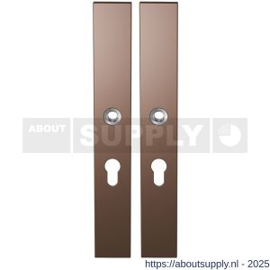 GPF Bouwbeslag Anastasius 1175.A2 PC55 langschild rechthoekig enkelverend 282x40x8,5 mm PC55 Bronze blend - S21012638 - afbeelding 1
