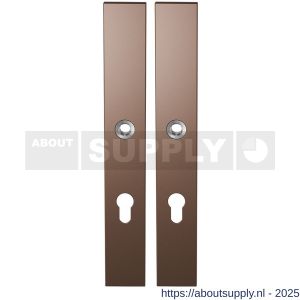 GPF Bouwbeslag Anastasius 1175.A2 PC72 langschild rechthoekig enkelverend 282x40x8,5 mm PC72 Bronze blend - S21012639 - afbeelding 1