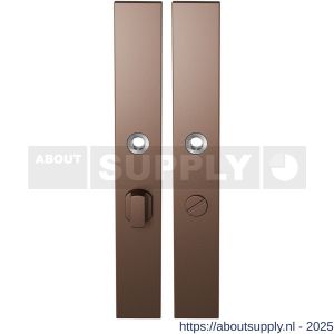 GPF Bouwbeslag Anastasius 1175.A2 WC55/8 groot langschild rechthoekig enkelverend 282x40x8,5 mm WC55/8 grote knop Bronze blend - S21012648 - afbeelding 1