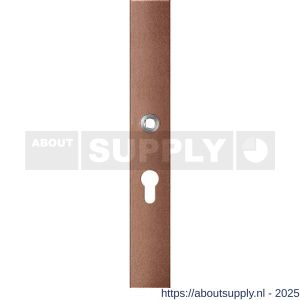GPF Bouwbeslag Anastasius 1175.A2L PC55 deurkruk gatdeel linkswijzend langschild rechthoekig 282x40x8,5 mm PC55 Bronze blend - S21012642 - afbeelding 1