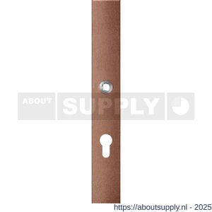 GPF Bouwbeslag Anastasius 1175.A2L PC72 deurkruk gatdeel linkswijzend langschild rechthoekig 282x40x8,5 mm PC72 Bronze blend - S21012643 - afbeelding 1