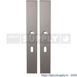 GPF Bouwbeslag Anastasius 1175.A3 BB56 langschild rechthoekig enkelverend 282x40x8,5 mm BB56 Mocca blend - S21012653 - afbeelding 1