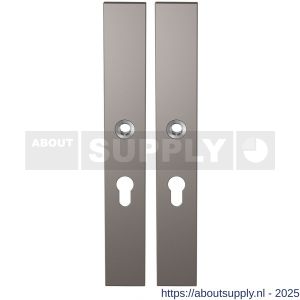 GPF Bouwbeslag Anastasius 1175.A3 PC55 langschild rechthoekig enkelverend 282x40x8,5 mm PC55 Mocca blend - S21012654 - afbeelding 1