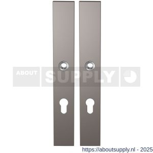 GPF Bouwbeslag Anastasius 1175.A3 PC72 langschild rechthoekig enkelverend 282x40x8,5 mm PC72 Mocca blend - S21012655 - afbeelding 1