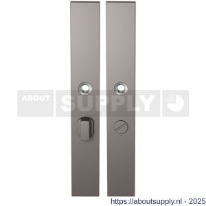 GPF Bouwbeslag Anastasius 1175.A3 WC55/8 groot langschild rechthoekig enkelverend 282x40x8,5 mm WC55/8 grote knop Mocca blend - S21012664 - afbeelding 1