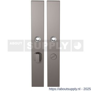GPF Bouwbeslag Anastasius 1175.A3 WC57/5 groot langschild rechthoekig enkelverend 282x40x8,5 mm WC57/5 grote knop Mocca blend - S21012665 - afbeelding 1