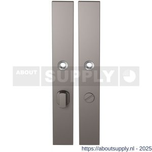 GPF Bouwbeslag Anastasius 1175.A3 WC63/8 groot langschild rechthoekig enkelverend 282x40x8,5 mm WC63/8 grote knop Mocca blend - S21012666 - afbeelding 1