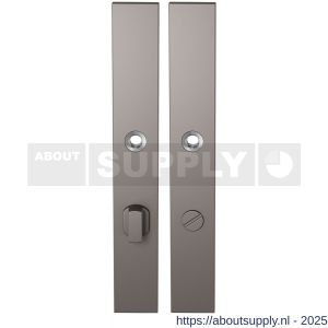 GPF Bouwbeslag Anastasius 1175.A3 WC72/8 groot langschild rechthoekig enkelverend 282x40x8,5 mm WC72/8 grote knop Mocca blend - S21012667 - afbeelding 1