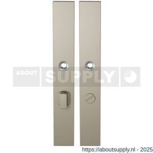 GPF Bouwbeslag Anastasius 1175.A4 WC63/8 groot langschild rechthoekig enkelverend 282x40x8,5 mm WC63/8 grote knop Champagne blend - S21012682 - afbeelding 1