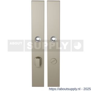 GPF Bouwbeslag Anastasius 1175.A4 WC72/8 groot langschild rechthoekig enkelverend 282x40x8,5 mm WC72/8 grote knop Champagne blend - S21012683 - afbeelding 1