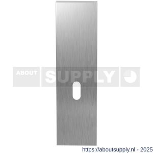 GPF Bouwbeslag RVS 1200.15L/R BB56 deurkruk gatdeel kortschild rechthoekig 169x46x8,5 mm zonder krukgat BB56 links-rechtswijzend RVS geborsteld - S21005747 - afbeelding 1