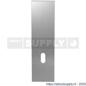 GPF Bouwbeslag RVS 1200.15L/R BB72 deurkruk gatdeel kortschild rechthoekig 169x46x8,5 mm zonder krukgat BB72 links-rechtswijzend RVS geborsteld - S21005748 - afbeelding 1