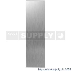GPF Bouwbeslag RVS 1200.15L/R blind deurkruk gatdeel kortschild rechthoekig 169x46x8,5 mm geheel blind links-rechtswijzend RVS geborsteld - S21005746 - afbeelding 1