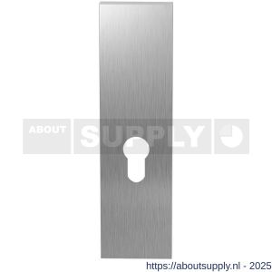 GPF Bouwbeslag RVS 1200.15L/R PC55 deurkruk gatdeel kortschild rechthoekig 169x46x8,5 mm zonder krukgat PC55 links-rechtswijzend RVS geborsteld - S21005749 - afbeelding 1
