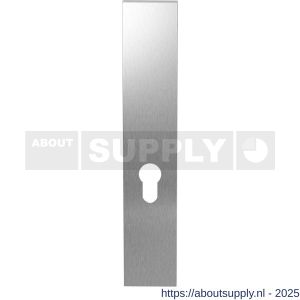 GPF Bouwbeslag RVS 1200.25L/R PC55 deurkruk gatdeel langschild rechthoekig 218x40x8.5 mm zonder krukgat PC55 links-rechtswijzend RVS geborsteld - S21004121 - afbeelding 1