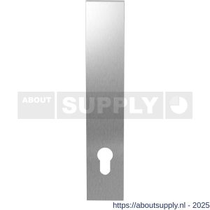 GPF Bouwbeslag RVS 1200.25L/R PC92 deurkruk gatdeel langschild rechthoekig 218x40x8.5 mm zonder krukgat PC92 links-rechtswijzend RVS geborsteld - S21004127 - afbeelding 1