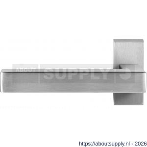 GPF Bouwbeslag RVS GPF1302.01L Zaki+ deurkruk gatdeel op rechthoekig rozet RVS 70x32x10 mm linkswijzend RVS geborsteld - S21010026 - afbeelding 1