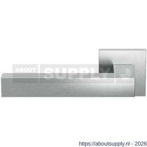 GPF Bouwbeslag RVS GPF1302.02L Zaki+ deurkruk gatdeel op vierkant rozet RVS 50x50x8 mm linkswijzend RVS geborsteld - S21010028 - afbeelding 1